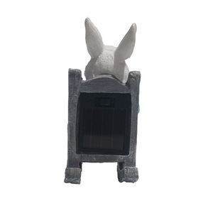 Silla Mecedora con Forma de Conejo, Decoración de Jardín para Exteriores con Energía Solar, Acabado Pintado, Origen Quanzhou - Product Image 4