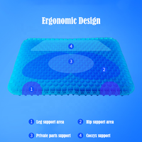 Bravo TPE Gel coussins de siège améliorés coussin de coccyx orthopédique antidérapant pour coccyx douleur chaise de bureau coussin de siège de voiture