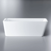 Baignoire autoportante moderne et grande capacité en acrylique Icegalax – Baignoire domestique pour spa