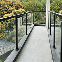 Fabricant de villas modernes, système de balustrade en verre et acier inoxydable résistant aux intempéries, sur mesure, OEM, pour escalier, balcon, usage extérieur