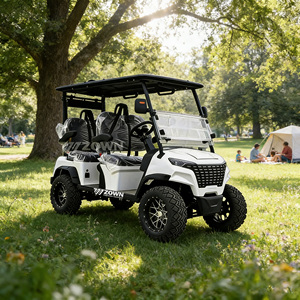 Carrito de Golf de 4 Plazas, Vehículo Eléctrico de Golf con Suspensión Reforzada para Campos de Golf y Campus - Product Image 1