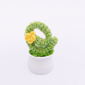 Plante en pot miniature LOVE en forme de cactus, faite main au crochet, pour la décoration de la maison et de la voiture, plante en pot en laine tricotée. - Product Image 5