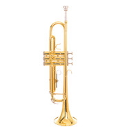 Professional Gold Lacquer Brass Trumpet in B-flat Major (BB)-Beginner-Friendly