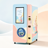 Máquina expendedora automática de helados, máquina expendedora de helados suaves, precio de venta, funciona con monedas, máquina expendedora de helados