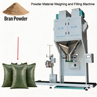 Machine d'emballage de farine, remplissage et ensachage de poudre 40-50 kg |   Équipement d'emballage semi-automatique pour amidon de blé et de riz avec pesage