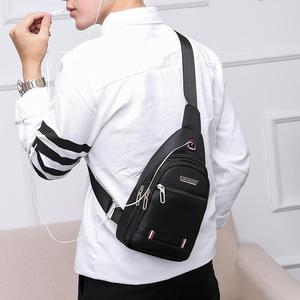 Bolso de pecho para hombre Ztangqin, bolso cruzado impermeable de tela Oxford para viajes de ocio, primavera 2026, negro, gris, café, azul, a rayas - Product Image 1