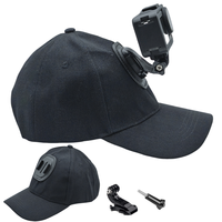 Casquette de chapeau de soleil noir pour Gopro Hero 13 12 11 10 9 8 7/Insta360 X5 X4 X3 X2/Eken/DJI OSMO Action 5 4 Pro accessoires de caméra