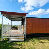 Vente directe sur place, maison préfabriquée de luxe en conteneur de 20 pieds, cadre extensible, maison modulaire mobile à 2 ou 4 chambres