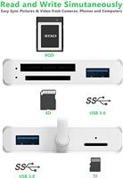 Lecteur de carte SD 5-en-1 Micro USB 2.0, lecteur de carte mémoire, neuf, en aluminium, sortie CC pour ordinateur portable et appareil photo