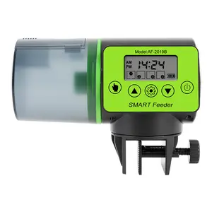 AF-2019B Automatic Timer Fish Feeder Electric Battery Fish Food Dispenser LCD Screen