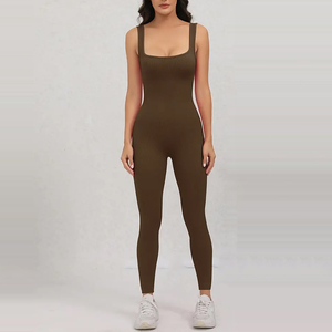 Combinaison Femme Taille Haute Écologique Coupe Slim Couleur Unie Qualité Supérieure Nouvelle Collection Classique Décontractée Respirante - Product Image 2