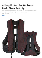 Gilet de protection de cheval et de moto approuvé CE OEM avec bandes réfléchissantes étanches à séchage rapide airbags