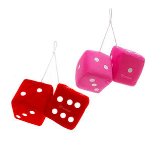 Pas cher en gros coloré personnalisé éponge mousse dés jeu enfants jouet BAS MOQ voiture cintre en peluche jouet doux dés - Product Image 1