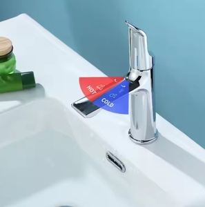 Grifo Mezclador Monomando de Lujo Moderno <span class=keywords><strong>para</strong></span> Lavabo, <span class=keywords><strong>con</strong></span> <span class=keywords><strong>Sensor</strong></span> Táctil, Cromado, de Zinc, <span class=keywords><strong>con</strong></span> Válvula Cerámica, <span class=keywords><strong>para</strong></span> Villas - Product Image 6