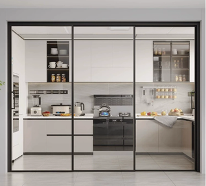 Slim frame <b>swing</b> aluminum <b>sliding</b> windows <b>and</b> doors with tempered glass energy saving ISO9001 - Product Image 1