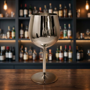 Stainless Steel Classic Eco-Friendly Wine Glass Dishwasher & <b>Microwave</b> Safe - Product Image 3