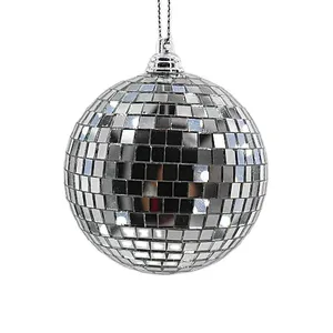 Bola redonda de cristal para discoteca, ornamento colgante de árbol de Navidad, bola para decoración interior de fiesta, Bola de discoteca, 45-75CM