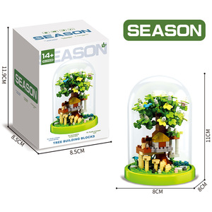 Jouets de construction de fleurs <span class=keywords><strong>en</strong></span> plastique, décorations de pots de fleurs élégantes, adaptés aux filles, entièrement assemblés. - Product Image 2