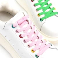Nouveaux lacets magnétiques en polyester élastique plat paresseux sans attache avec serrure magnétique 105cm longueur de dentelle 20 couleurs disponibles