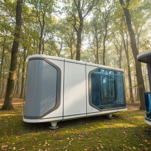 Cabaña Luban <span class=keywords><strong>de</strong></span> Estructura <span class=keywords><strong>de</strong></span> Acero Prefabricada, Casa Modular para Hotel, Diseño Moderno Ecológico con Energía Solar y Fácil Instalación - Product Image 1