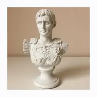 Taman Antik Dekorasi Ukuran Hidup Batu Alam Bahasa Yunani Gambar Marmer Prajurit Romawi Dada Patung Antik untuk Dijual