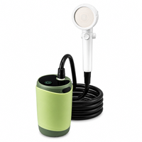 Douche électrique d'extérieur rechargeable 2026 6000 mAh, affichage de la température et de la puissance, fonction de réglage de la vitesse de l'eau, best-seller