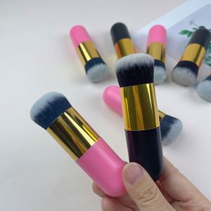Mini Travel-Sized Vegan Cruelty-Free <b>Makeup</b> Brush Synthetic Bristles Blush Black Powder Loose Pressed Powder Brush - Product Image 6