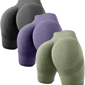 Pantaloncini sportivi sportivi a cinque punti elasticizzati aderenti in vita a vita alta Leggings per Fitness ad asciugatura rapida - Product Image 1