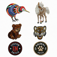 Patch brodé OEM personnalisé en forme de créature de dessin animé colorée, applique brodée pour vestes, vêtements, sacs, chapeaux