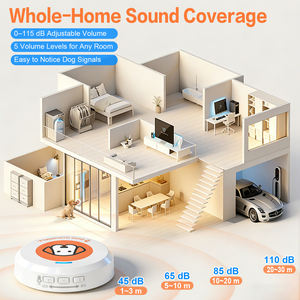 Sonnette pour chien Daytech avec réglages d'enregistrement personnalisables, bouton étanche pour l'entraînement du comportement extérieur des animaux de compagnie - Product Image 4