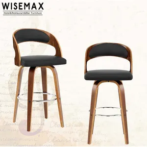 WISEMAX – tabouret de Bar en bois et cuir de haute qualité, mobilier commercial pour comptoir de restaurant, vente en gros