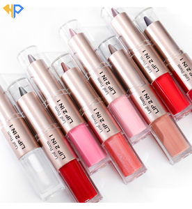 Approvisionnement exclusif transfrontalier avec brillant à lèvres effet miroir, rouge à lèvres mat et gloss <span class=keywords><strong>double</strong></span> embout deux-en-un pour le contouring des lèvres - Product Image 1