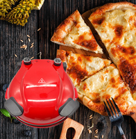 Four à pizza rapide et amusant pour la maison, plaque de cuisson de 12 pouces avec pierre à cuire en céramique, crêpe/crêpière, pizza italienne, machine à pizza électrique