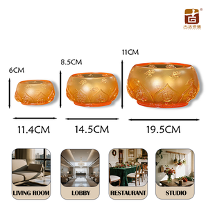 ชุดกระถางธูปแปดสัญลักษณ์มงคล มีสามขนาดให้เลือก ทำด้วยมือ ลี่หลี ซีน ของตกแต่งแท่นบูชา พิธีกรรมทางพุทธศาสนา - Product Image 2