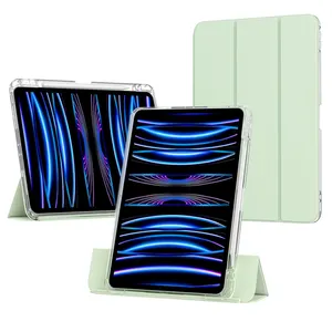 Nuova custodia per tablet trasparente 2 in 1 custodia posteriore TPU + PC push pull con slot per penna per ipad 10gen custodia per tablet da 10.9 pollici