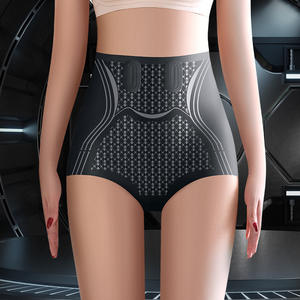 Culottes sans couture en soie glacée 2024, culottes <span class=keywords><strong>taille</strong></span> <span class=keywords><strong>haute</strong></span> pour femmes, pantalons de mise en forme du corps, culottes releveuses de fesses, shaper pour cyclistes - Product Image 5