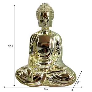 Jixin Oem Odm Seated Thaise Boeddha Standbeeld Bidden Beeldjes Beeldhouwkunst Decoratie Polyresin Gold Buddah Gift Hars Ambachten