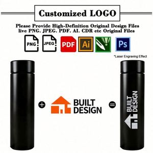Bouteille d'eau intelligente portable en acier inoxydable de 500 ml avec affichage LED et logo personnalisé pour cadeau promotionnel d'entreprise – Vente en gros - Product Image 2