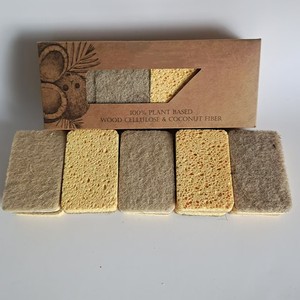 Esponja ecológica de fábrica, depurador de celulosa y nueces de coco, esponjas de limpieza de cocina - Product Image 1