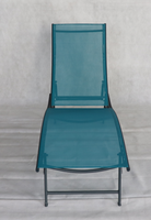 Mobilier de plage extérieur chaise inclinable pliante en tissu teslin chaise longue pliante en acier offert directement par l'usine