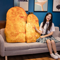 Vente en gros de pépites de poulet peluche oreiller poupées bébé jouets anniversaire enfant cadeau simulation poulet pépites coussin