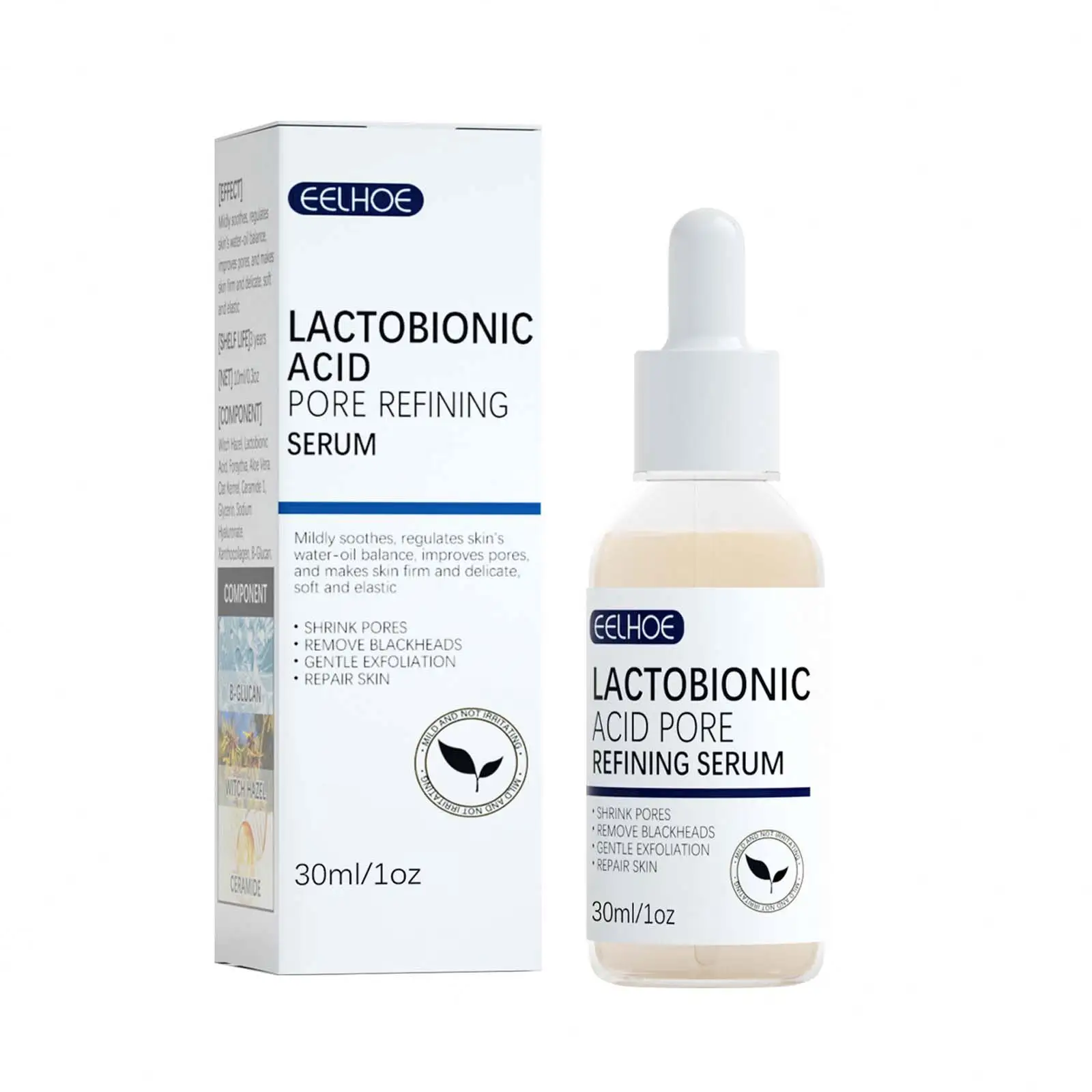 EELHOE Acne Tratamento Poro Encolhendo Esfoliante Ácido Lactobionic Soro Rugas Anti Envelhecimento Facial Cuidados Com A Pele
