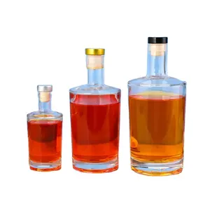 Bottiglia di whisky di vodka Agave americana trasparente da 375ml 500ml 750ml