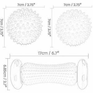 Hot New Foot Roller Massage Foot Massager 7cm Soft Spiky Ball Fitness Comprend 2pcs pour le soulagement des douleurs dorsales - Product Image 3