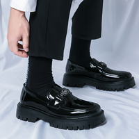 Chaussures habillées décontractées pour hommes, tendance et en promotion, respirantes, imperméables, en PU, à plateforme, antidérapantes, printemps, été, automne