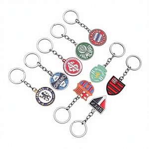 พวงกุญแจโลหะผสมสังกะสีเคลือบสีสองด้าน ลายสโมสรฟุตบอล แมนเชสเตอร์ ยูไนเต็ด บาร์เซโลน่า เชลซี - Product Image 1