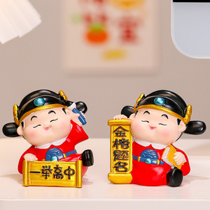 Little Scholar Ornament Resin <b>Desk</b> Decoration Student Gift For Success 2025 Style - Product Image 1