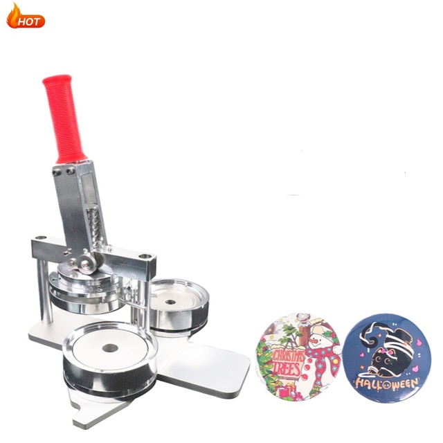Circular 100mm Custom Photo Fridge Magnet Button Maker Button Machine Manual Rectangle All-Metal  Badge Making Machine