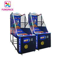 Funspace Machine de basket-ball à monnayeur pour adultes, jeu d'arcade de tir de ballons, machine de jeu à récompenses