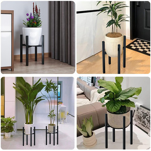 Soporte de Hierro Forjado Moderno para Plantas, Telescópico, Altura Ajustable, Desmontable, para Interiores - Product Image 2